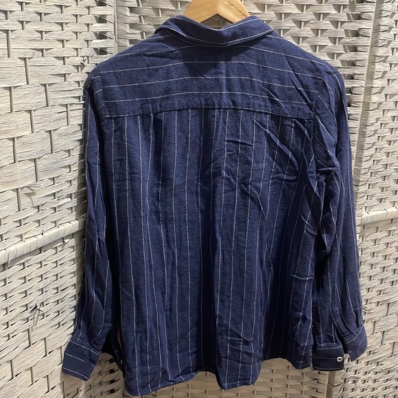 Foxcroft flannel striped shirt women’s - Picture 5 of 5